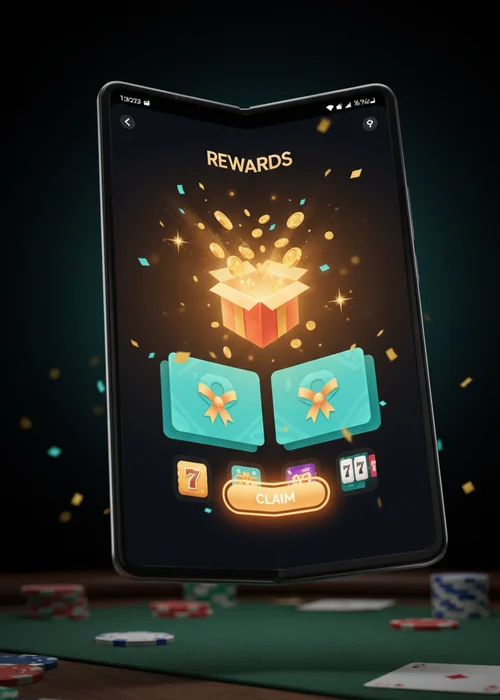 Visuel représentant les offres de bonus d'Enegy Casino avec des pièces d'or et des jetons de casino éclatants, symbolisant la générosité des promotions.